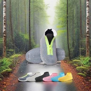 Surchaussures Réutilisables en Silicone Imperméables avec Fermeture Éclair Antidérapantes – Autres Équipements de Pluie pour Voyages en Extérieur, Résistantes, Lavables, pour le Camping - Product Image 3