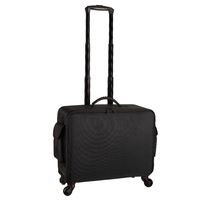 Trousse de Maquillage à Roulettes Personnalisable avec Logo, Faible MOQ, en Tissu Oxford 1680D, Compartiments EVA Divisibles, Grande Capacité, Vente en Gros