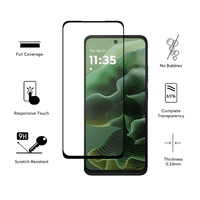 Protection d'écran de téléphone portable 2.5D Couverture complète Impression soyeuse Verre trempé pour Moto G67 Power Protection d'écran