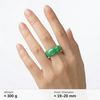 Bague en jade naturel de haute qualité, ronde, verte et bleue, plaquée zinc, bijoux d'anniversaire pour hommes et femmes