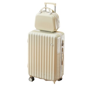 Minimalist Student Trolley Case With Combination Lock 360 Degree Spinner Wheel Large Capacity Travel Suitcase Unisex Solid Color - Product Image 5