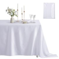 Nappe en satin solide, nappe lisse et brillante pour réception de fête, hôtel, décoration de salle à manger
