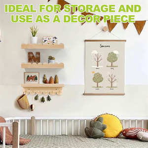 3-tầng Vườn Ươm kệ sách tổ chức treo tường trẻ em kệ sách cho bé trai bé gái phòng ngủ phòng tắm - Product Image 3