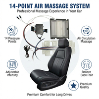 Accessoires intérieurs universels pour voiture : Siège auto de luxe en TPU avec dossier intégré, soutien lombaire 4 directions et massage 14 points