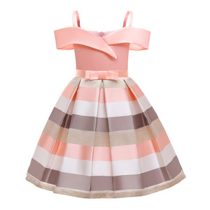 Abiti estivi per bambine <span class=keywords><strong>abito</strong></span> <span class=keywords><strong>da</strong></span> principessa per matrimonio <span class=keywords><strong>da</strong></span> bambina <span class=keywords><strong>abito</strong></span> <span class=keywords><strong>da</strong></span> principessa con spalle scoperte <span class=keywords><strong>a</strong></span> <span class=keywords><strong>righe</strong></span> - Product Image 3