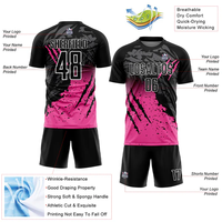 Maillots de football personnalisés pour jeunes avec nom et numéro, séchage rapide