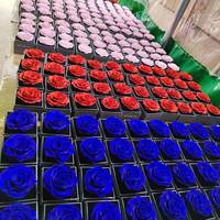 Fleur éternelle acrylique boîte à bijoux lumière vraie Rose pour la saint-valentin fête des mères nouvel an cadeau tiroir accessoire inclus