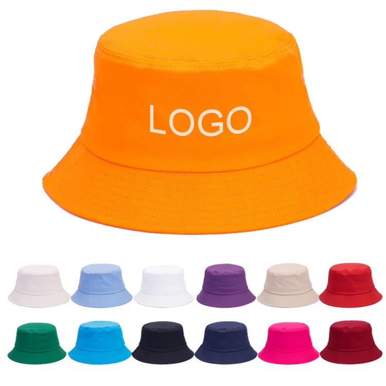 Chapéu do tipo bucket hat, chapéu personalizado para o ar livre, de algodão, para praia