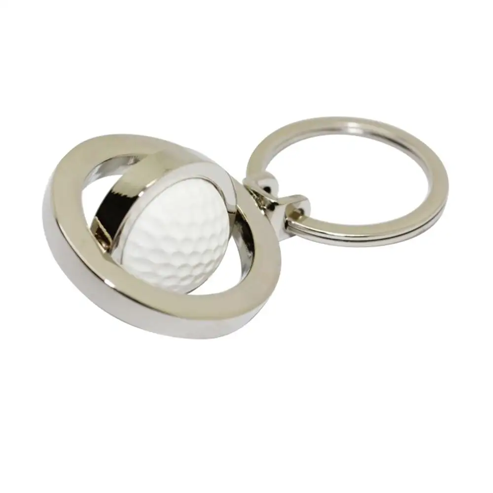 Hot Selling Custom Logo Sleutelhanger Draaibare Golf Op Verkoop
