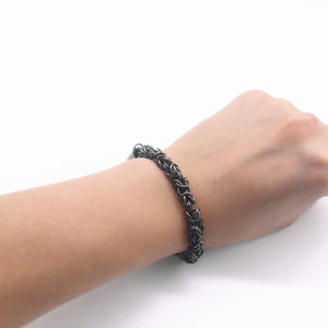 yunnique Unisex Chain Link Bracelet Titanium Steel Geometric Design <b>Puzzle</b> Clasp Fashion Jewelry - Product Image 4