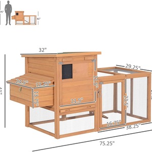Poulailler et <span class=keywords><strong>cage</strong></span> en bois massif moderne pour l'extérieur - Product Image 5