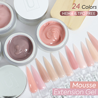 Gel UV épais pour extension d'ongles, à base d'eau, sans HEMA ni TPO, pour construction et extension sans chaleur, couleur mousse, OEM/ODM
