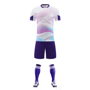 Maglia da calcio con stampa di personalità all'ingrosso maglia da calcio completamente personalizzata maglia da calcio in poliestere tinta unita