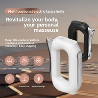 Nouveau Couteau de Massage Électrique Multifonctionnel à Percussion, Planche Gua Sha, Masseur Rechargeable USB avec Chaleur et 6 Vitesses de Massage Temporisées