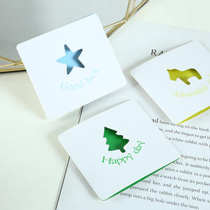 Tarjeta de felicitación de corazón rectangular cuadrada blanca barata, los mejores deseos festivos, mensajes sinceros, te extraño, no te olvides de mí, gracias - Product Image 3