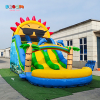 Toboggan aquatique gonflable à succès, toboggan gonflable commercial pour piscine