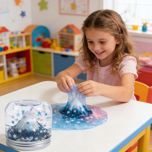 Lot de slime en gros, jouets sensoriels, slime <span class=keywords><strong>montagne</strong></span> enneigée d'hiver pour sacs cadeaux, avec slime transparent et paillettes - Product Image 2