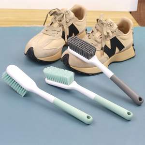 แปรงขัดรองเท้าด้ามยาว ขนแปรงไนลอน เส้นใยพลาสติก กันน้ำ ทนต่อการสึกหรอ สีเทา สีเขียว เครื่องมือทำความสะอาดอเนกประสงค์ - Product Image 5