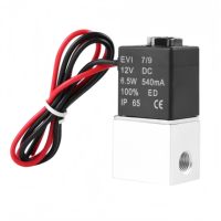 2V025-06 G1/8 Électrovanne normalement fermée (NF) pour air, eau, huile, bobine LED, 2 ports, 2 voies, AC110V 220V 380V 12V 24V DC 2V025