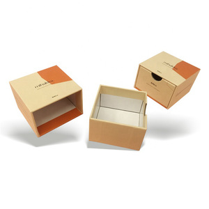 Di alta qualità imballaggio di lusso riciclato cartone scorrevole imballaggio regalo cassetto marrone Kraft piccola scatola per cosmetici crema per gli occhi - Product Image 4