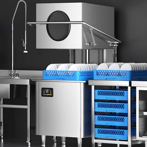 TV80D 304 Ascenseur en acier inoxydable Lave-vaisselle commercial Type de hotte autoportante Lave-vaisselle électrique pour restaurant <span class=keywords><strong>Htel</strong></span> - Product Image 3