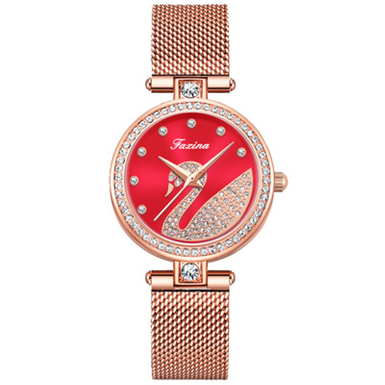 Faxina Fashion Ladies Rhinestone Gift Watch Set with