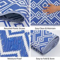 Tapis de paille en plastique 2x6x9 pouces, tapis réversible, grand tapis de sol pour l'extérieur, le camping-car et le Patio
