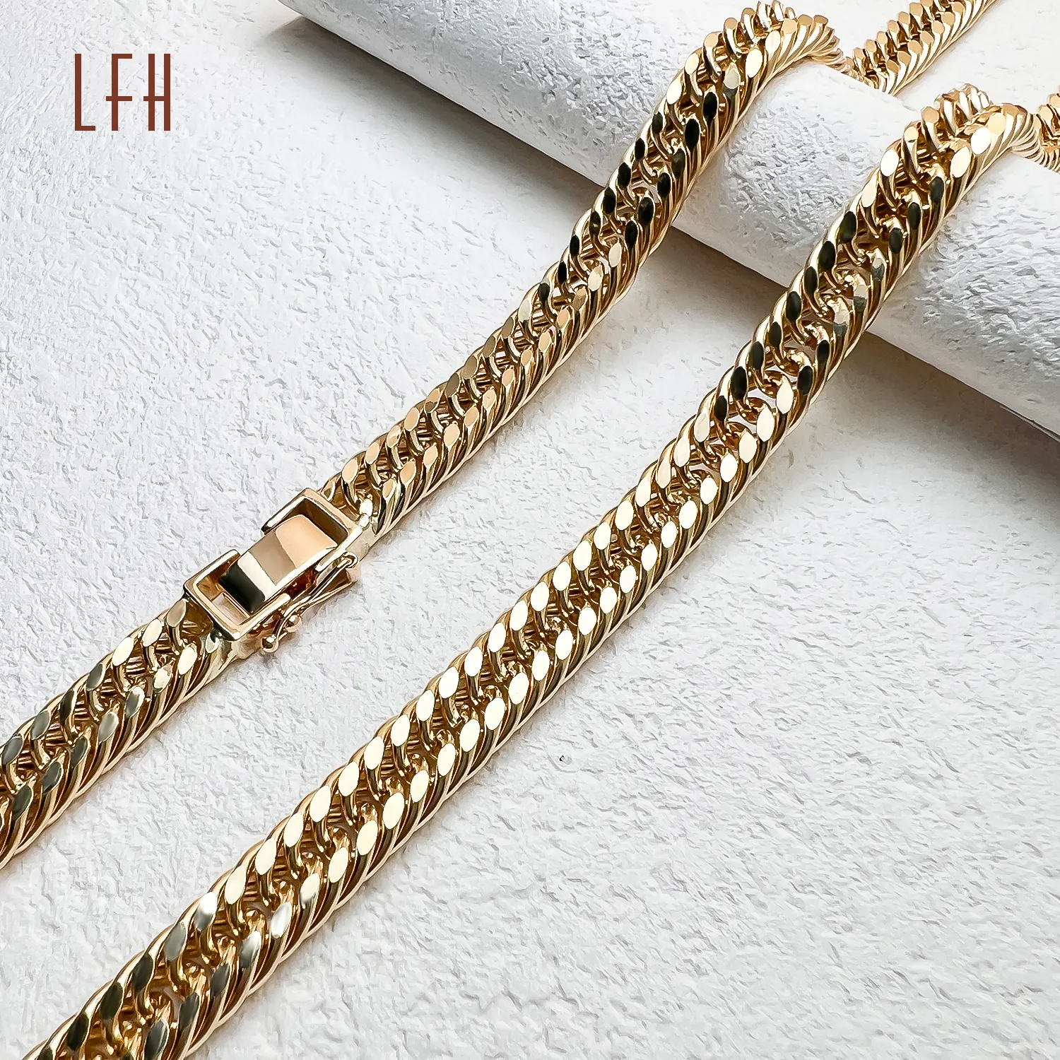 AU 750 Solid Necklaces Real Gold Cuban Link Chain Real Gold Jewelry 18k With Certificate Japan Gold Jewelry 18k Real Wholesale