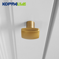 Koppalive 现代风格黄铜橱柜旋钮 方形家具门把手 金色梳妆台抽屉拉手 批发五金配件