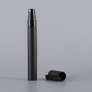 10毫升哑光黑色液体迷你瓶塑料样品香水喷雾瓶带雾泵 - Product Image 1