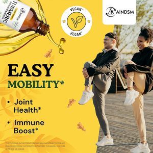 Vente flash : Gouttes liquides de curcuma avec poivre noir, stimulent l'immunité et la santé pour les adultes, liquide oral pour la mobilité des articulations - Product Image 4