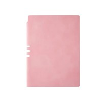 Nouveau design 2026 – Carnet de planification d'affaires A5 en cuir PU, couverture rigide personnalisable, rose et noir, idéal comme cadeau