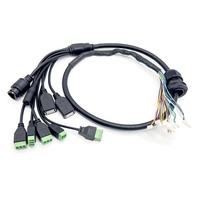 Sistem Kontrol Peralatan Keamanan Akses Pintu Dasar CCTV Kamera IP Ethernet RJ45 DC5521 3.81 Perakitan Kabel USB