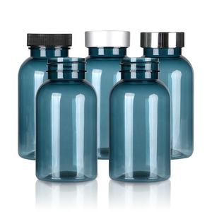 175ml 180ml Blue Black Ink Round PET Plastic Pill Bottles <b>Tablet</b> Jars Supplement <b>Container</b> - Product Image 1