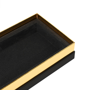 Boîte cadeau de luxe avec couvercle et Base de haute qualité, emballage noir, boîte en carton supérieure et inférieure avec Logo personnalisé - Product Image 5