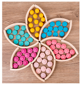 Jouet DIY <span class=keywords><strong>en</strong></span> <span class=keywords><strong>bois</strong></span> massif pour enfants, 40 pièces, animaux <span class=keywords><strong>arc</strong></span>-<span class=keywords><strong>en</strong></span>-<span class=keywords><strong>ciel</strong></span> mignons, blocs de construction créatifs et naturels - Product Image 6