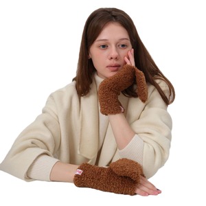 Gants en acrylique à demi-doigts avec couvercle rabattable, chauds pour l'hiver, compatibles avec les écrans tactiles, pour une utilisation en extérieur - Product Image 5