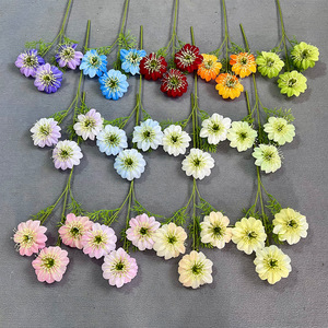 Fleurs artificielles de clematis, bouquet en soie fait main, décoration de mariage, tissu plastique, décoration intérieure - Product Image 2