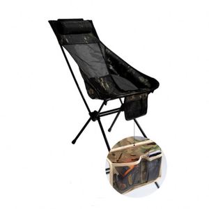 Silla de Camping Plegable Portátil de Aleación de Aluminio, Ultraligera, Moderna y Resistente, con Respaldo Alto, de Poliéster 1000D, para Playa y Exteriores - Product Image 2