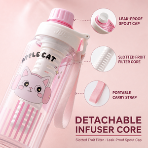 Botella de Agua Deportiva con Infusor de Té, Linda, Libre de BPA, de Tritán, Portátil, a Prueba de Fugas, Ecológica, para Niños, Venta al Por Mayor - Product Image 1