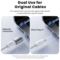 Adaptateur USB C magnétique Toocki, charge instantanée, fonctionnement à une main, connecteur Type C pour téléphone portable, ordinateur portable