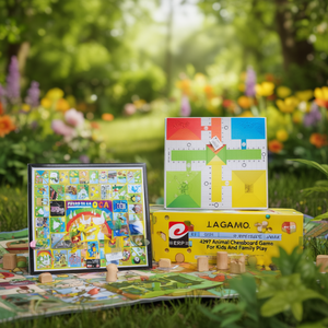 4297 Tablero de ajedrez de animales 6 en 1/Juego de mesa con ventosas para niños y juegos familiares - Product Image 3