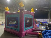 Nouvellement conception château gonflable de licorne combo maison gonflable gonflable commerciale avec toboggans de piscine pour la location de fête