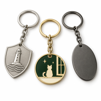 Porte-clés en métal personnalisé sur mesure avec logo, motif chat, fabrication directe usine, cadeau promotionnel, vente en gros