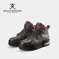 BUCCI BATANI Chaussures décontractées pour hommes en tissu gris nuage, tige en tissu Scabal, semelle extérieure en caoutchouc XL SC100-E013