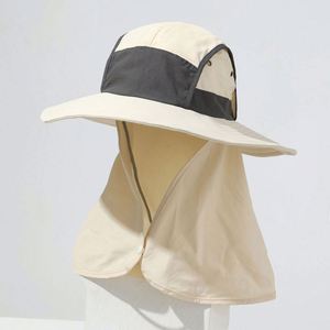 Chapeaux de pêche à large bord pour l'extérieur, protection solaire, protection du cou, chapeaux de safari et de jungle avec cordon - Product Image 6