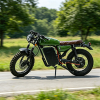 Moto électrique vintage 72V, 85-100 km/h, style rétro, moto tout-terrain pour adultes, moto électrique HKL-CG