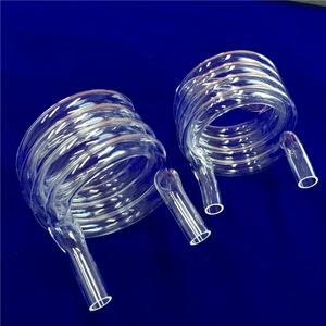 Tubo Espiral de Quartzo Transparente de Boca Dupla, Tubulação de Sílica - Product Image 4
