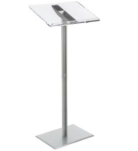 Hot Sell Product 2025 Acrylic Podium Modern Lecture <strong>Table</strong> <strong>Pulpit</strong> Podium With Metal Stands Plastic Podium - Product Image 1