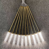 Nouveau lustre LED à 10 têtes pour mariage, salle de réception, suspension au plafond, couleur personnalisable, luminaire suspendu